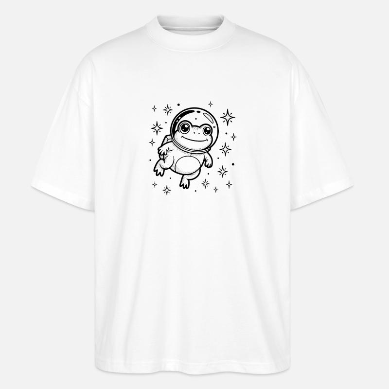 Frog in Space - Cool Astonomy Logo - Stanley/Stella Oversized Unisex Bio T-Shirt Blaster 2.0 - Weiß