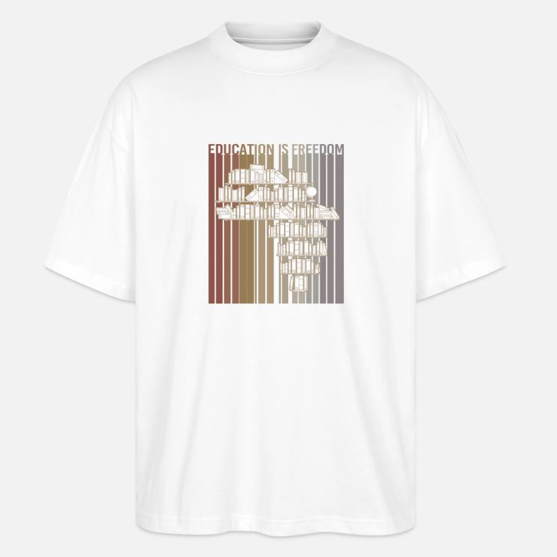 Black History Month Black-power Afro - Stanley/Stella Oversized Unisex Bio T-Shirt Blaster 2.0 - Weiß