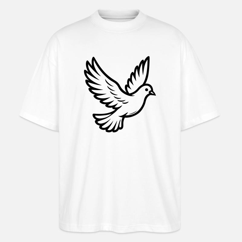 Taube Vogel - Stanley/Stella Oversized Unisex Bio T-Shirt Blaster 2.0 - Weiß