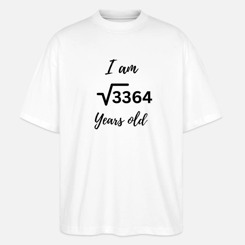 √3364 – 58 Jahre cool verpackt - Stanley/Stella Oversized Unisex Bio T-Shirt Blaster 2.0 - Weiß