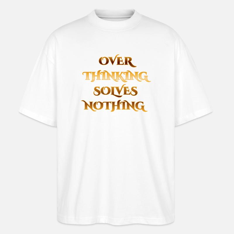 Conception de devis supérieure - Réflexion excessive - T-shirt bio Blaster 2.0 coupe oversize Stanley/Stella Unisexe - blanc