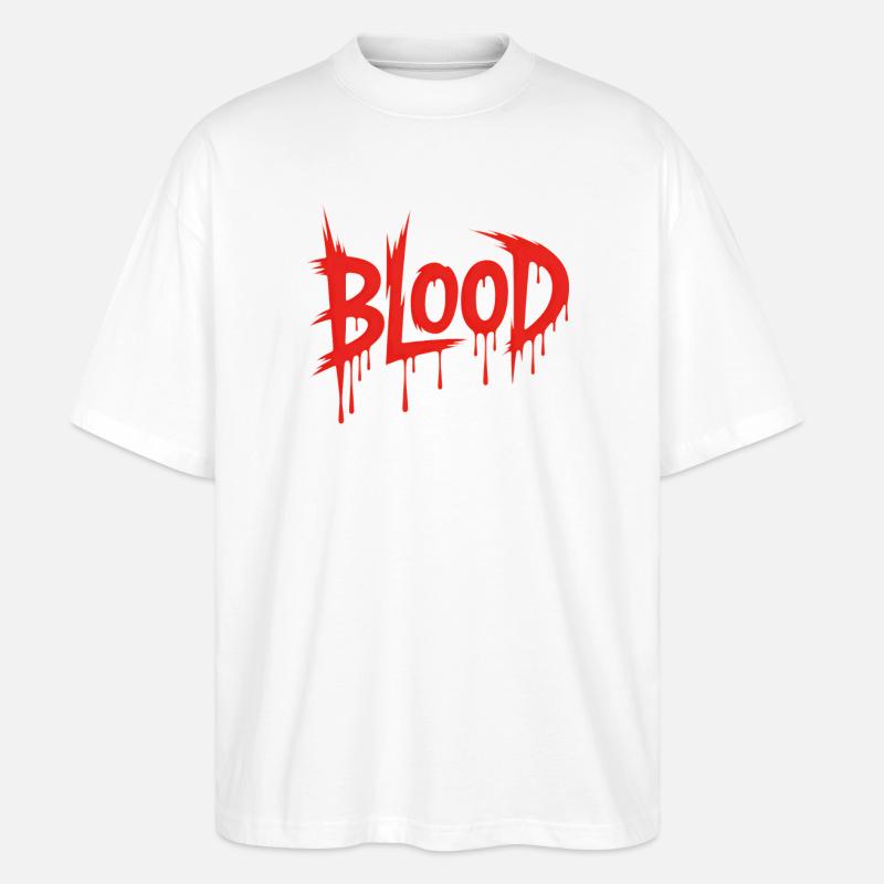 Blut - Killerblut-Design - Stanley/Stella Oversized Unisex Bio T-Shirt Blaster 2.0 - Weiß