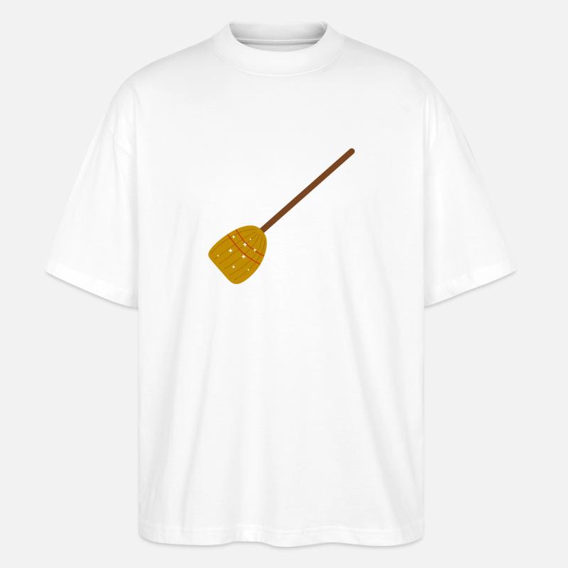 Sternenhexenbesen in Herbstfarben - Stanley/Stella Oversized Unisex Bio T-Shirt Blaster 2.0 - Weiß