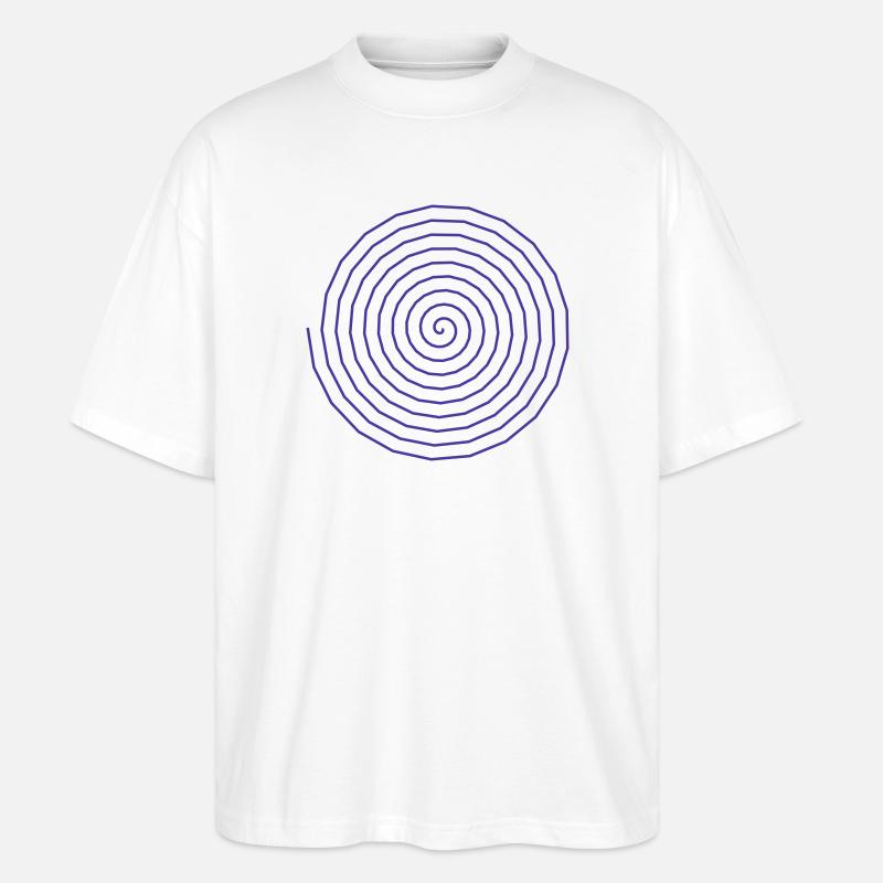 Functional Spiral Pattern Design - Stanley/Stella Oversized Unisex Organic T-shirt Blaster 2.0 - white