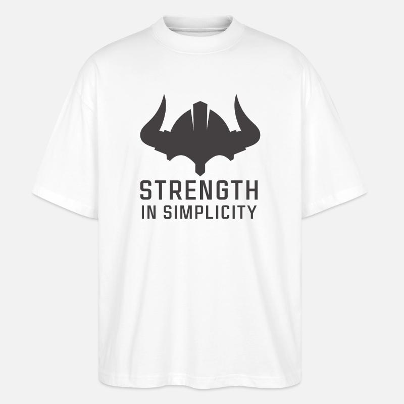 Schild der Macht Emblem-Design - Stanley/Stella Oversized Unisex Bio T-Shirt Blaster 2.0 - Weiß