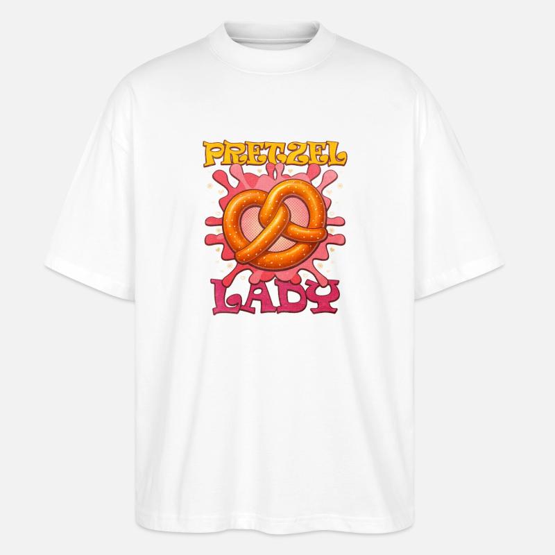 Kunterbunter Bretzel mit Mädchen-Slogan - Stanley/Stella Oversized Unisex Bio T-Shirt Blaster 2.0 - Weiß