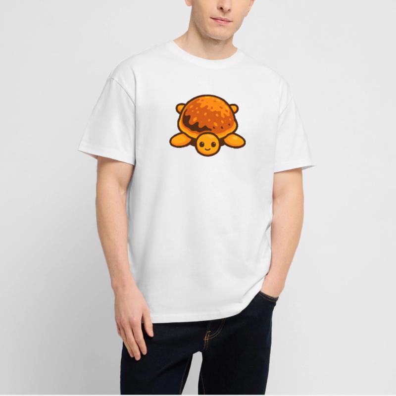 Whimsical Turtle Pancake Style with Bright Shell Stanley/Stella Oversized Unisex Organic T-shirt Blaster 2.0