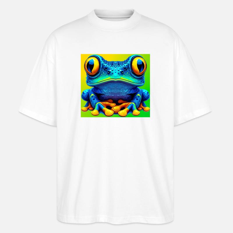 Frosch - Stanley/Stella Oversized Unisex Bio T-Shirt Blaster 2.0 - Weiß