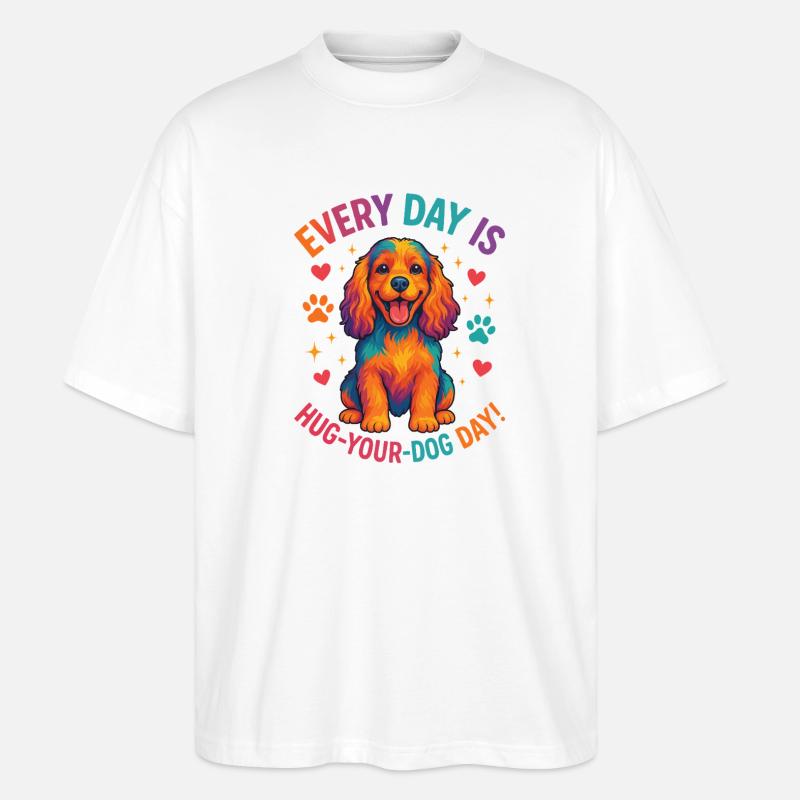Cocker Spaniel - Stanley/Stella Oversized Unisex Bio T-Shirt Blaster 2.0 - Weiß