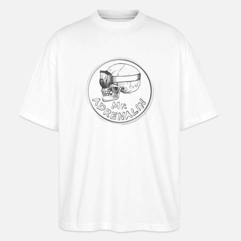 Extremsport Mr. Adrenalin - Stanley/Stella Oversized Unisex Bio T-Shirt Blaster 2.0 - Weiß