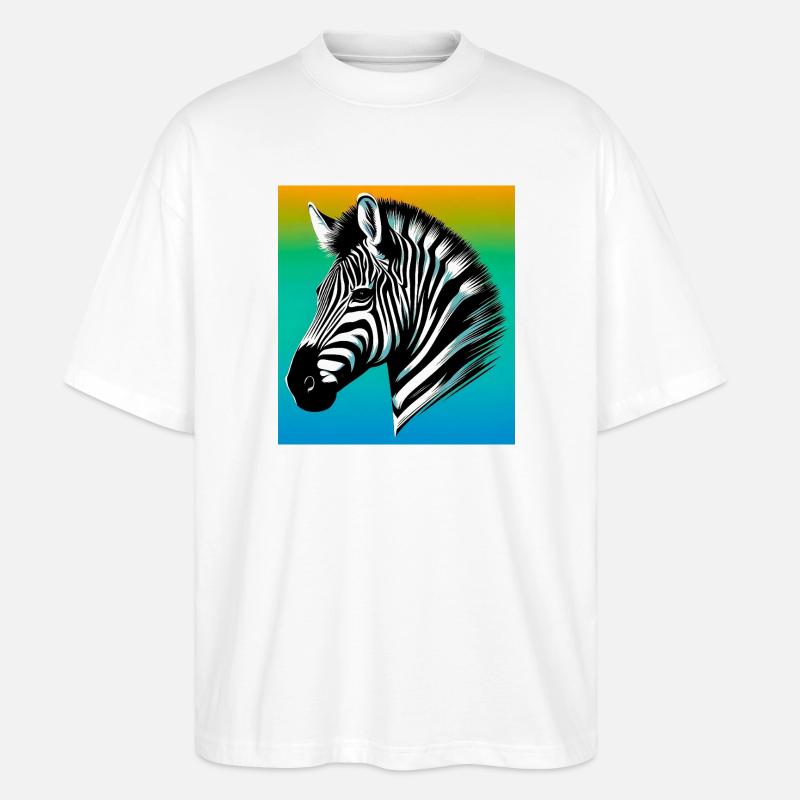Zebra - Stanley/Stella Oversized Unisex Bio T-Shirt Blaster 2.0 - Weiß