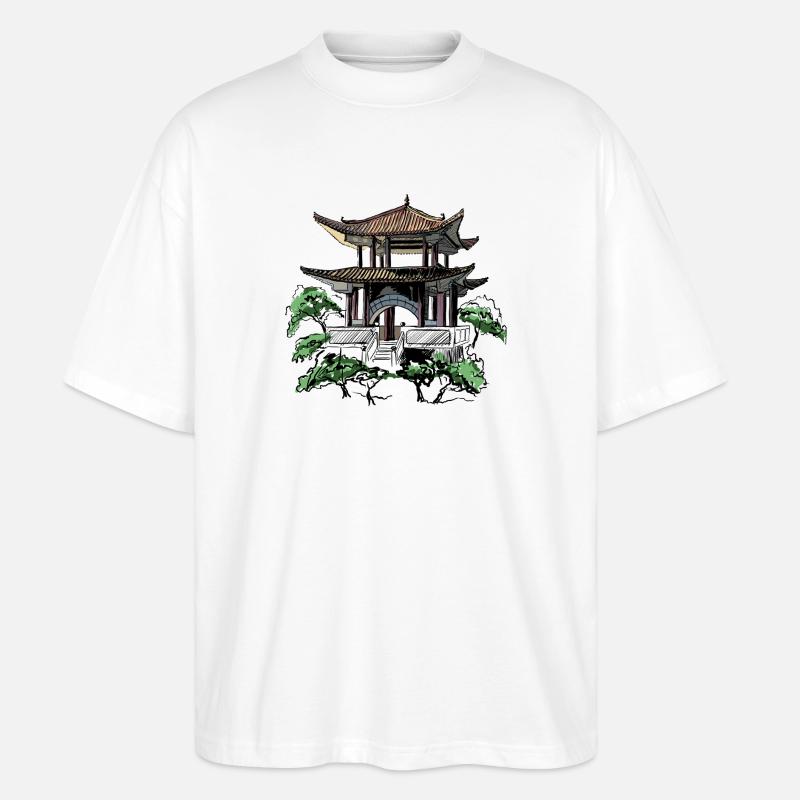 Pagode - Stanley/Stella Oversized Unisex Bio T-Shirt Blaster 2.0 - Weiß