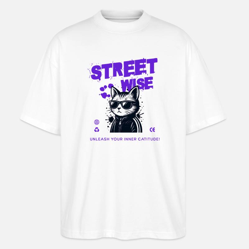 Chatours und Urban Style - Stanley/Stella Oversized Unisex Bio T-Shirt Blaster 2.0 - Weiß