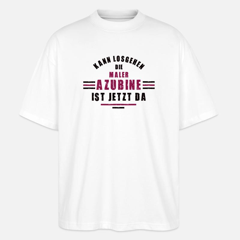 Trainee painter apprenticeship training painter - Stanley/Stella Oversized Unisex Organic T-shirt Blaster 2.0 - white