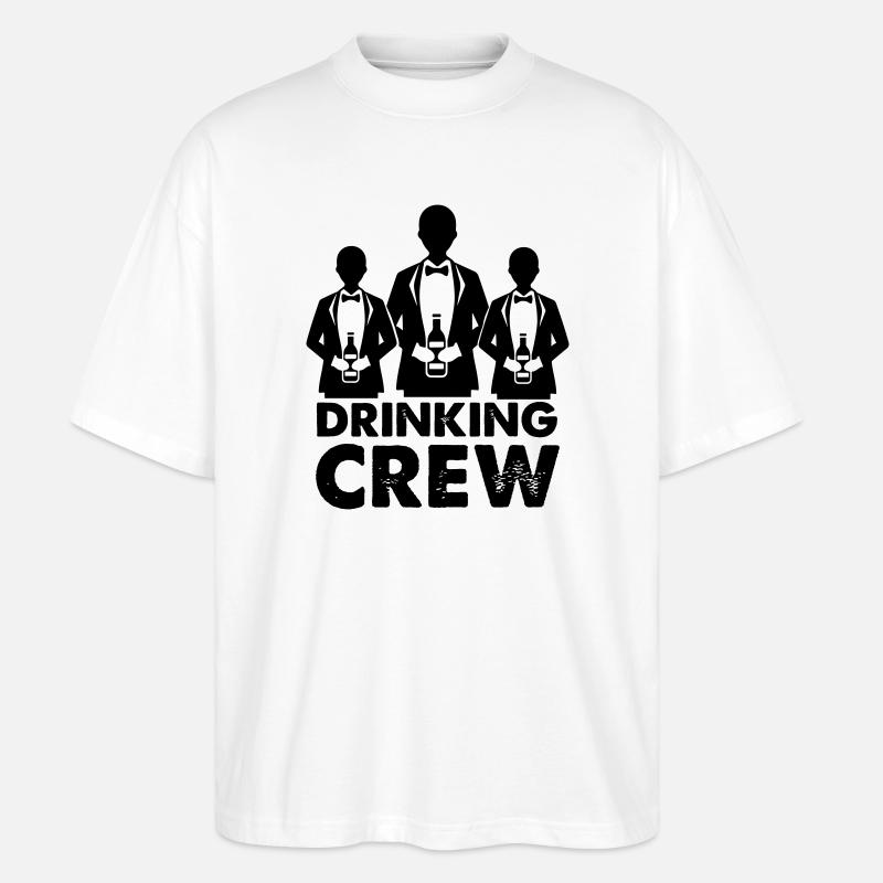 drinking_crew_01 - Stanley/Stella Oversized Unisex Bio T-Shirt Blaster 2.0 - Weiß