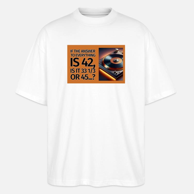 42 is the answer - Stanley/Stella Oversized Unisex Bio T-Shirt Blaster 2.0 - Weiß