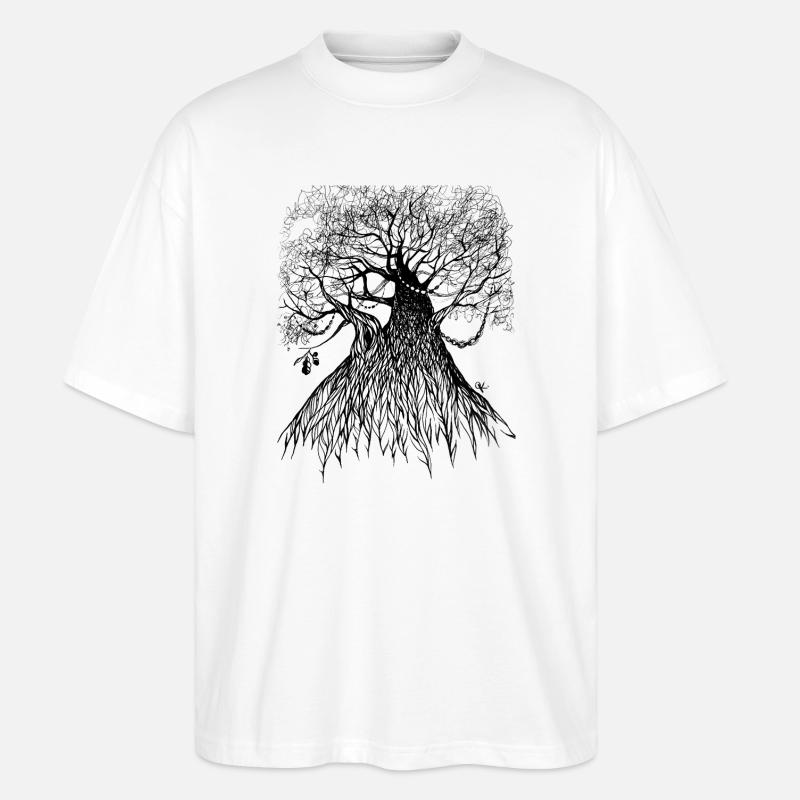 Baum Eiche Froschperspektive - Stanley/Stella Oversized Unisex Bio T-Shirt Blaster 2.0 - Weiß