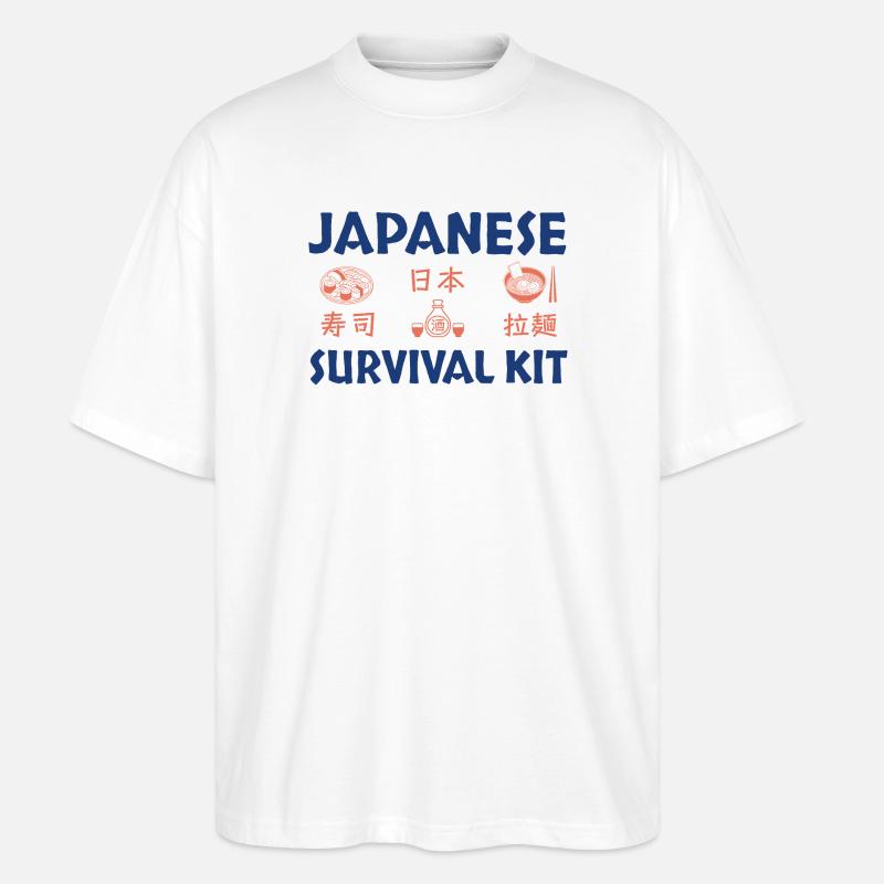 Japanisches Sushi Survival Kit Design - Stanley/Stella Oversized Unisex Bio T-Shirt Blaster 2.0 - Weiß