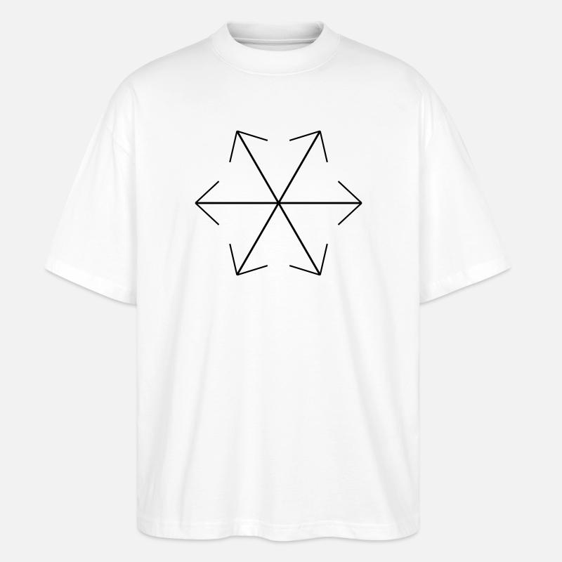 Conception de motifs géométriques abstraits - T-shirt bio Blaster 2.0 coupe oversize Stanley/Stella Unisexe - blanc