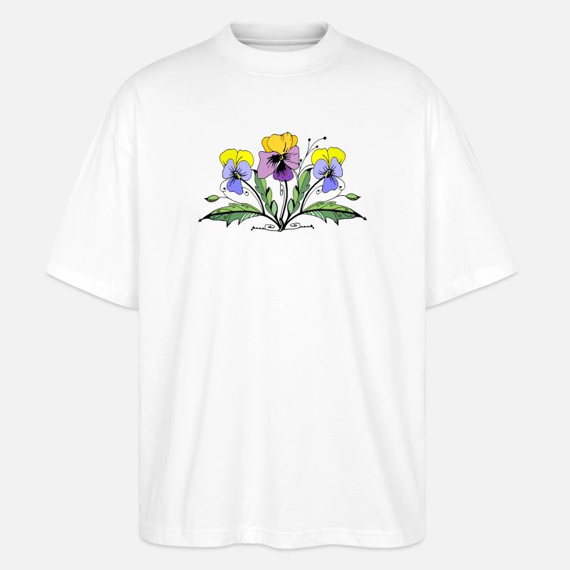 Fleur - T-shirt bio Blaster 2.0 coupe oversize Stanley/Stella Unisexe - blanc