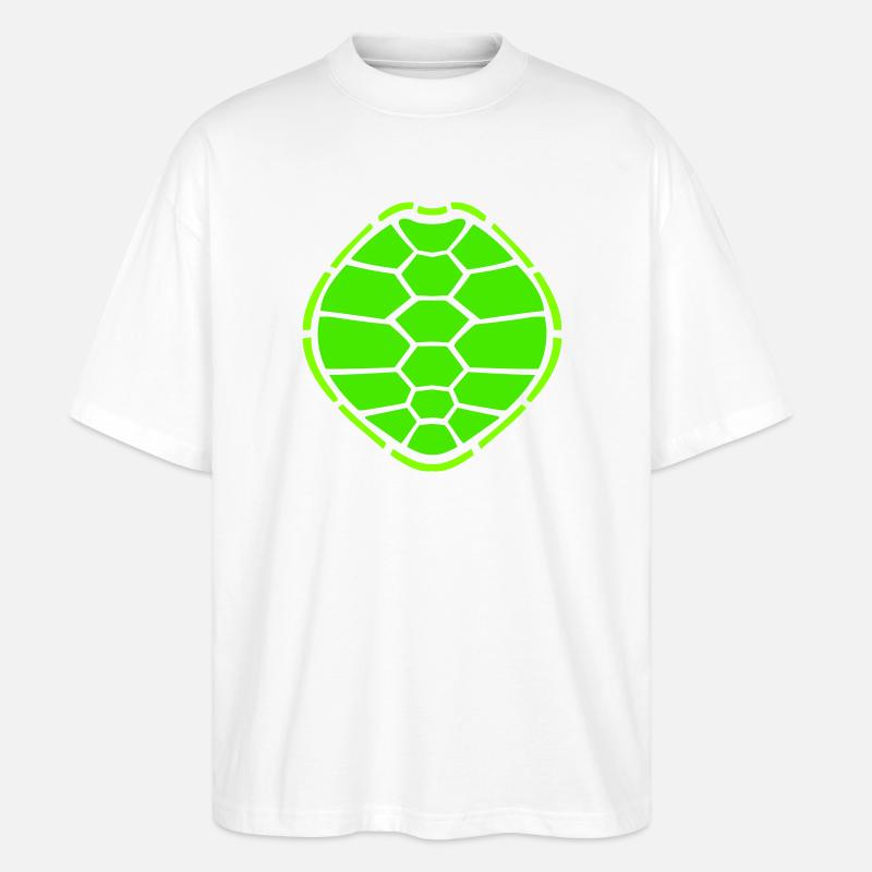 Turtle shell pattern turtle icon cool - Stanley/Stella Oversized Unisex Organic T-shirt Blaster 2.0 - white