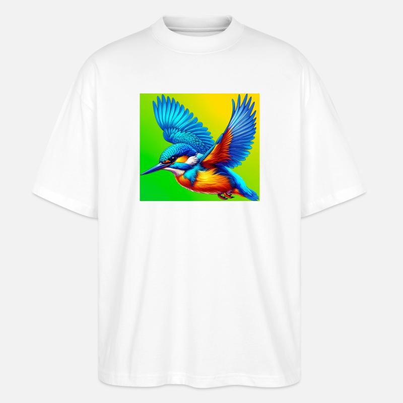 Eisvogel - Stanley/Stella Oversized Unisex Bio T-Shirt Blaster 2.0 - Weiß