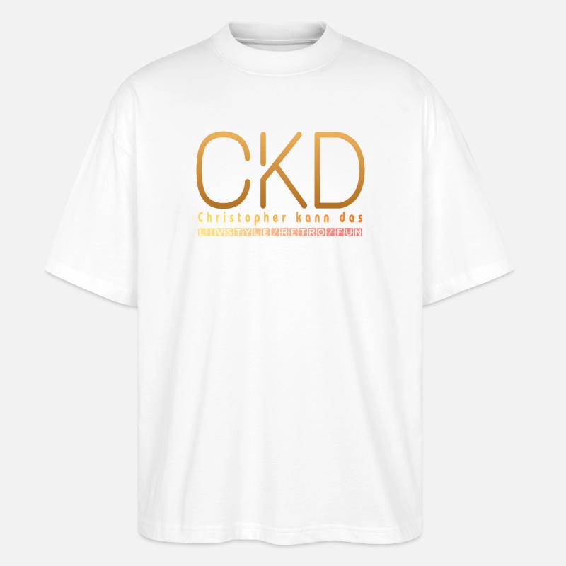 Christopher kann das  - Stanley/Stella Oversized Unisex Bio T-Shirt Blaster 2.0 - Weiß