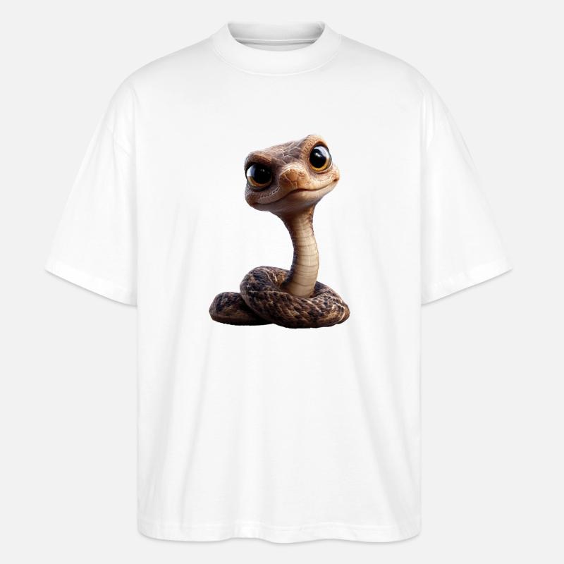 snake, python, cobra, rattlesnake, snakes - Stanley/Stella Oversized Unisex Organic T-shirt Blaster 2.0 - white