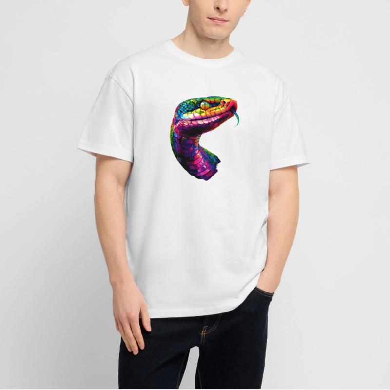 serpent, python, cobra, serpent à sonnettes, serpents T-shirt bio Blaster 2.0 coupe oversize Stanley/Stella Unisexe