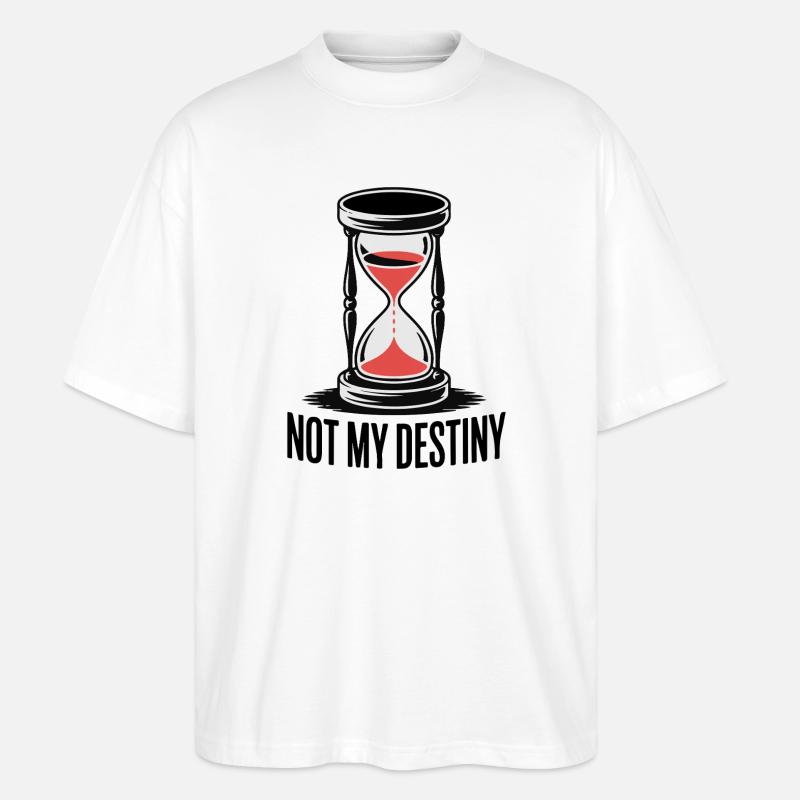 Einzigartige Sanduhr mit fettem Text - Stanley/Stella Oversized Unisex Bio T-Shirt Blaster 2.0 - Weiß