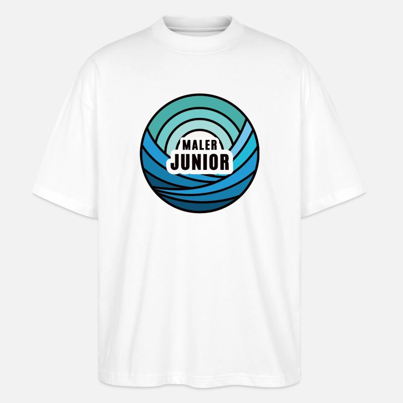 Junior Painter Apprentice Successor Child Painter's Son - Stanley/Stella Oversized Unisex Organic T-shirt Blaster 2.0 - white