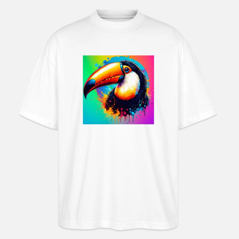 Tukan - Stanley/Stella Oversized Unisex Bio T-Shirt Blaster 2.0 - Weiß
