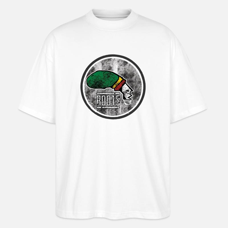 Roots Afrocentric Graphic Design - Stanley/Stella Oversized Unisex Bio T-Shirt Blaster 2.0 - Weiß