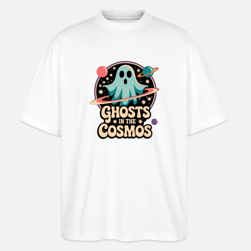 Geister im Kosmos Space Design - Stanley/Stella Oversized Unisex Bio T-Shirt Blaster 2.0 - Weiß