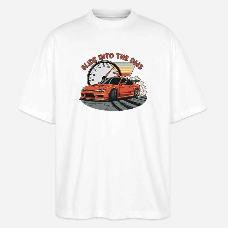 Slide into the DMS - Stanley/Stella Oversized Unisex Bio T-Shirt Blaster 2.0 - Weiß