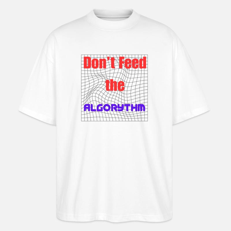 Motivation pour battre les algorithmes - T-shirt bio Blaster 2.0 coupe oversize Stanley/Stella Unisexe - blanc