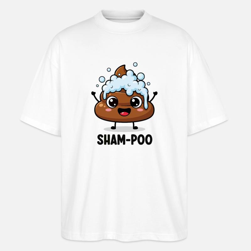 Fête du caca mousseux - T-shirt bio Blaster 2.0 coupe oversize Stanley/Stella Unisexe - blanc