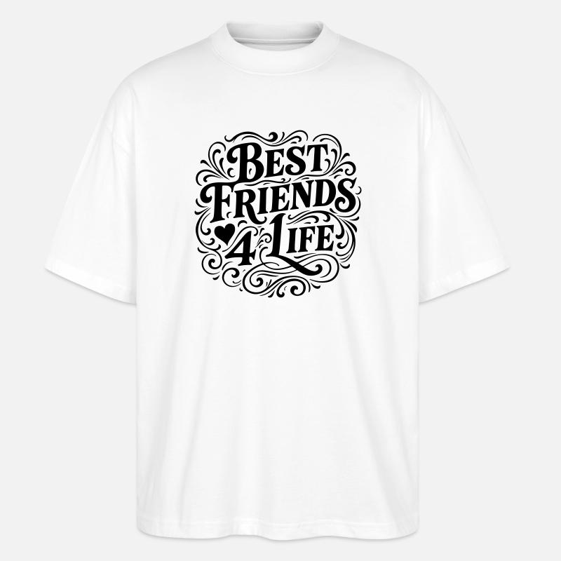 Beste Freunde Freundschaft - Stanley/Stella Oversized Unisex Bio T-Shirt Blaster 2.0 - Weiß