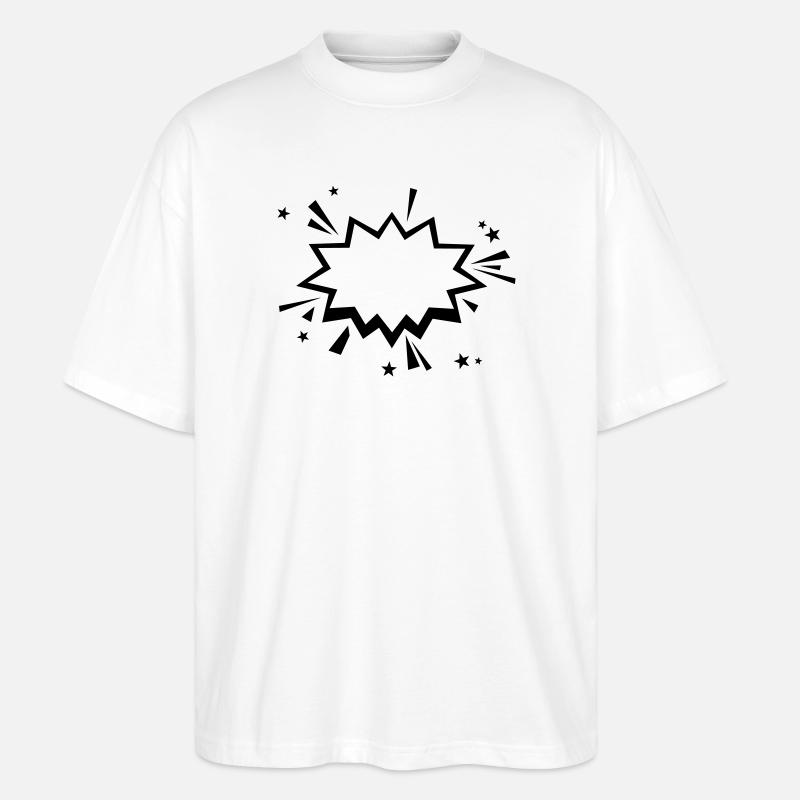 Comic Knall - Stanley/Stella Oversized Unisex Bio T-Shirt Blaster 2.0 - Weiß