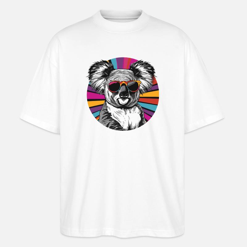 Koala Comic - Stanley/Stella Oversized Unisex Bio T-Shirt Blaster 2.0 - Weiß