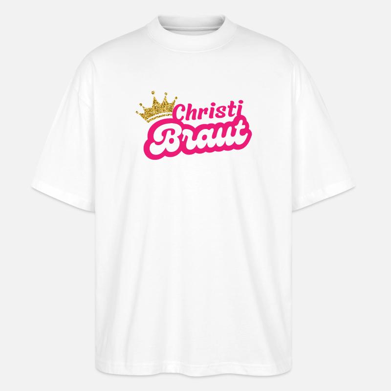 Christi Braut - Stanley/Stella Oversized Unisex Bio T-Shirt Blaster 2.0 - Weiß