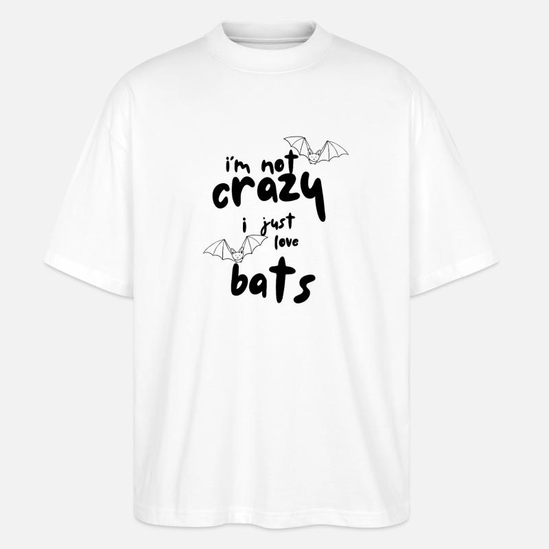 Fledermäuse - Stanley/Stella Oversized Unisex Bio T-Shirt Blaster 2.0 - Weiß