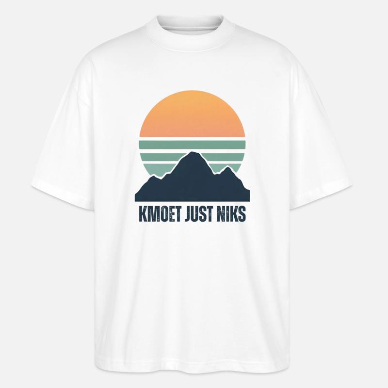 Kmoet just nothing, Antwerpener Dialekt Shirts - Stanley/Stella Oversized Unisex Bio T-Shirt Blaster 2.0 - Weiß