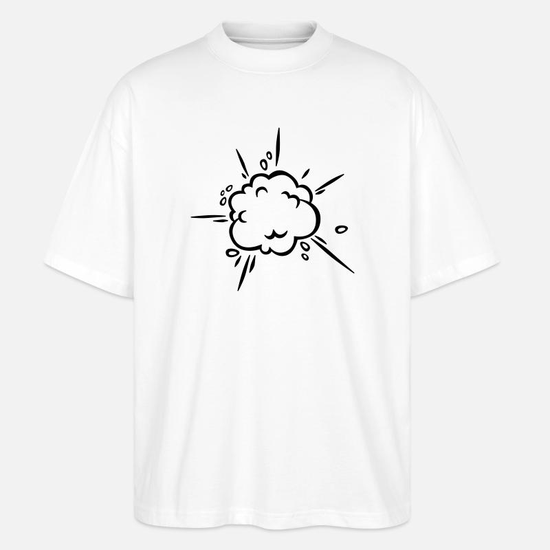 Comic Dust Cloud - Stanley/Stella Oversized Unisex Organic T-shirt Blaster 2.0 - white