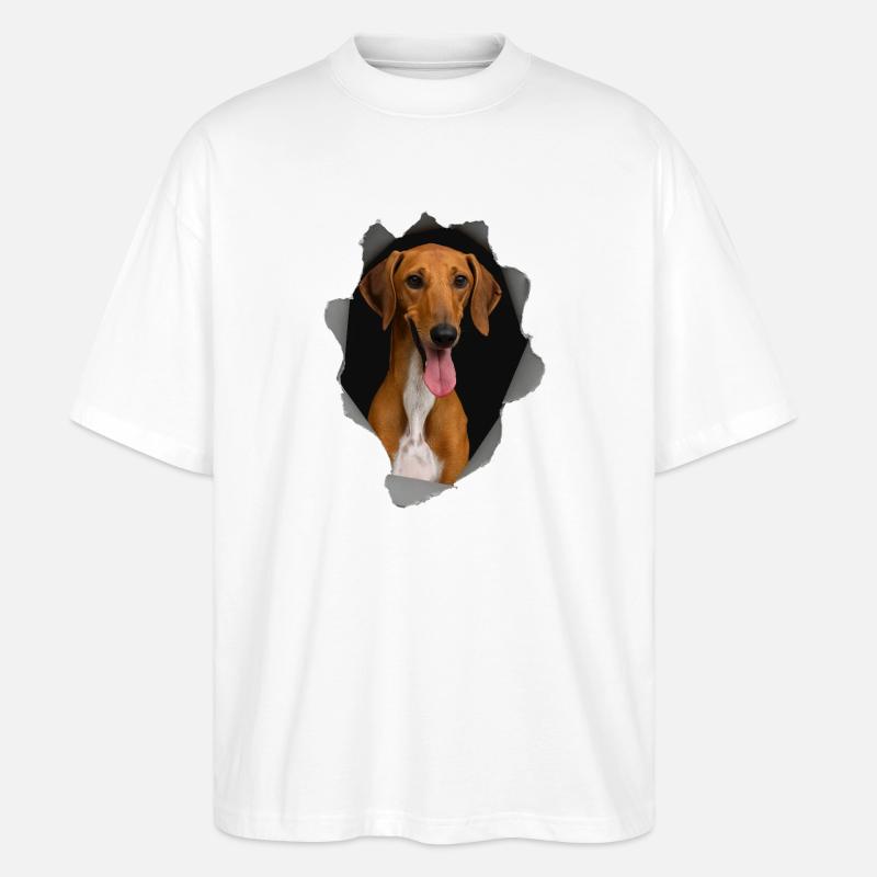 Azawakh - Stanley/Stella Oversized Unisex Bio T-Shirt Blaster 2.0 - Weiß