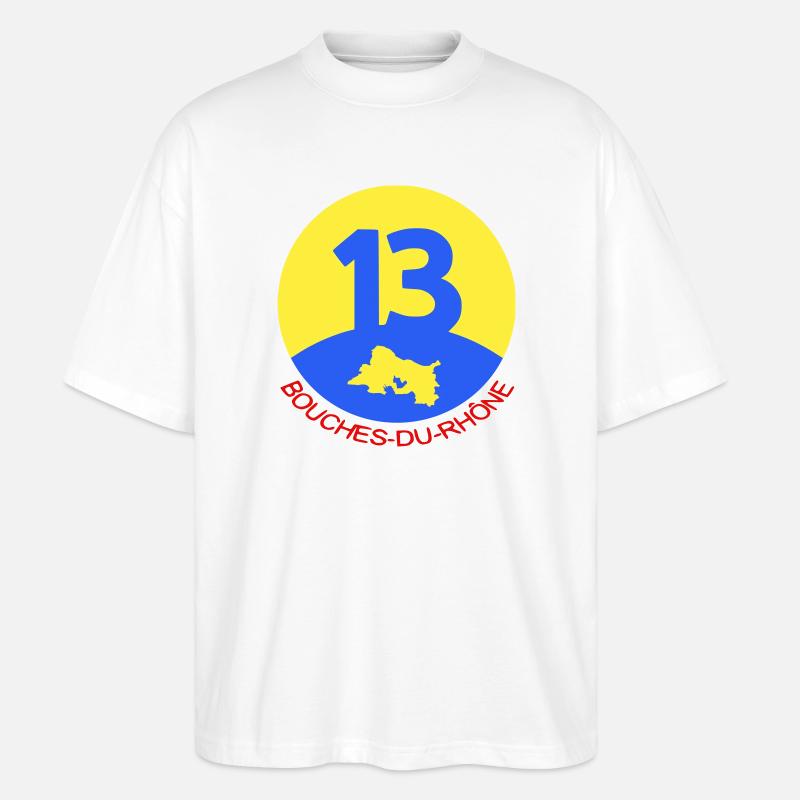 13 Bouches-du-Rhône - Stanley/Stella Oversized Unisex Bio T-Shirt Blaster 2.0 - Weiß