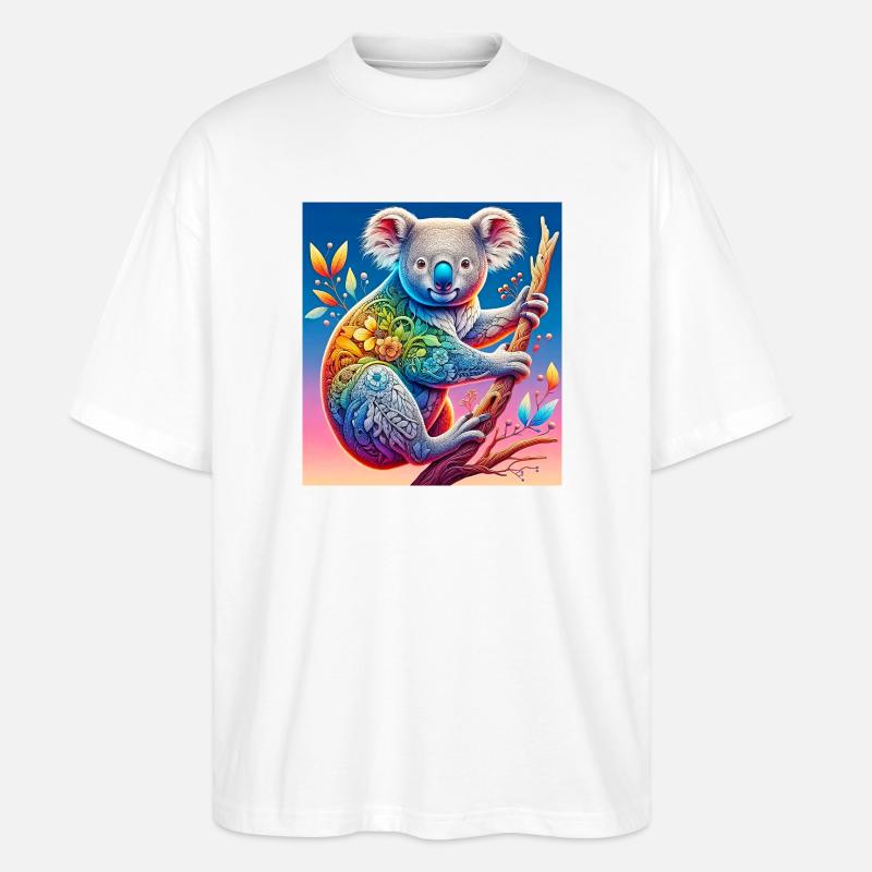 Koala - Stanley/Stella Oversized Unisex Bio T-Shirt Blaster 2.0 - Weiß