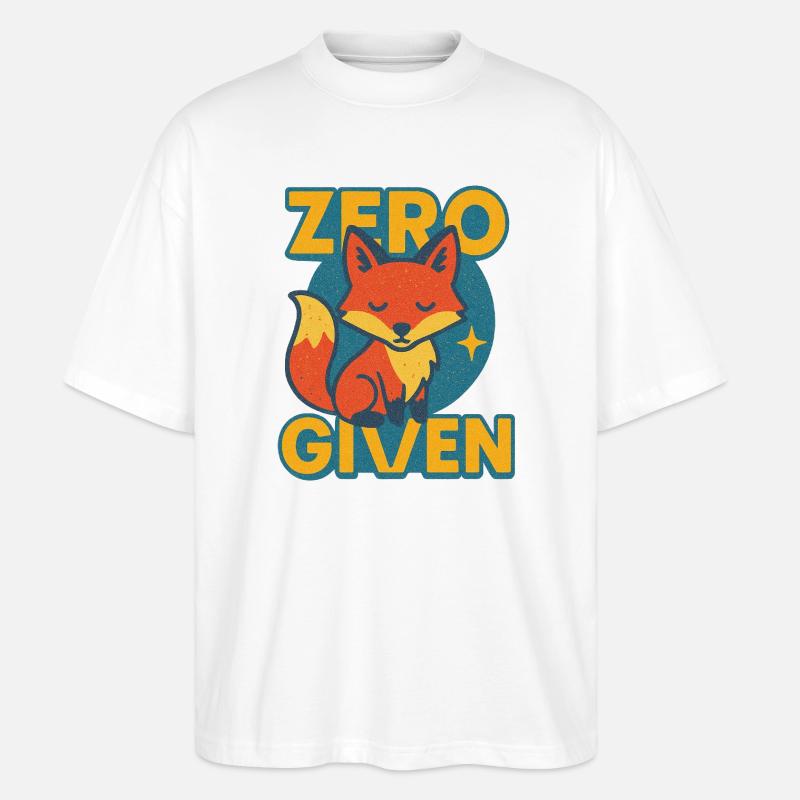 Zero Fox mit Logo - Stanley/Stella Oversized Unisex Bio T-Shirt Blaster 2.0 - Weiß