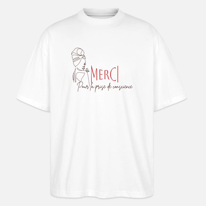 Merci pour la prise de conscience - T-shirt bio Blaster 2.0 coupe oversize Stanley/Stella Unisexe - blanc