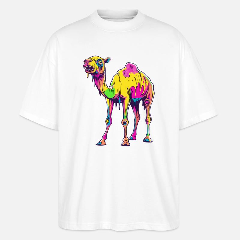 Kamel Halloween Comic Lustig - Stanley/Stella Oversized Unisex Bio T-Shirt Blaster 2.0 - Weiß